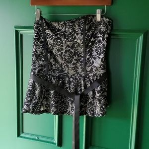 Strapless Black lace look top